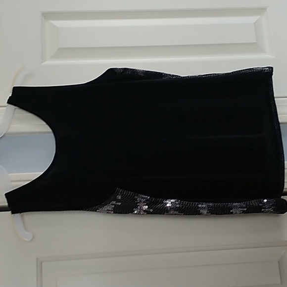 Chico's Sequins Contemporary Tank Black/Silver Chico's 2 - Picture 6 of 8